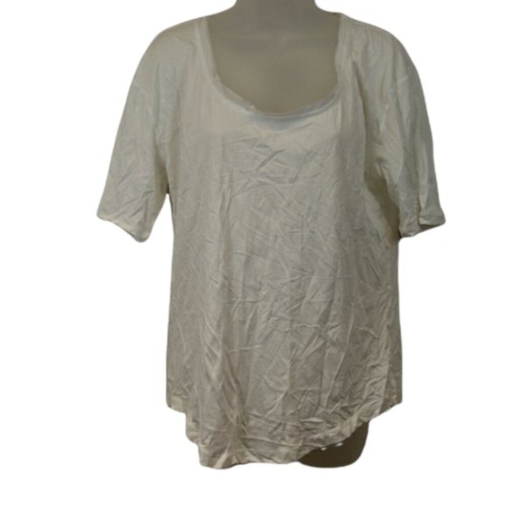 Banana Republic White Soft Elegant Tshirt SSPL 01/11 Tie Back Large